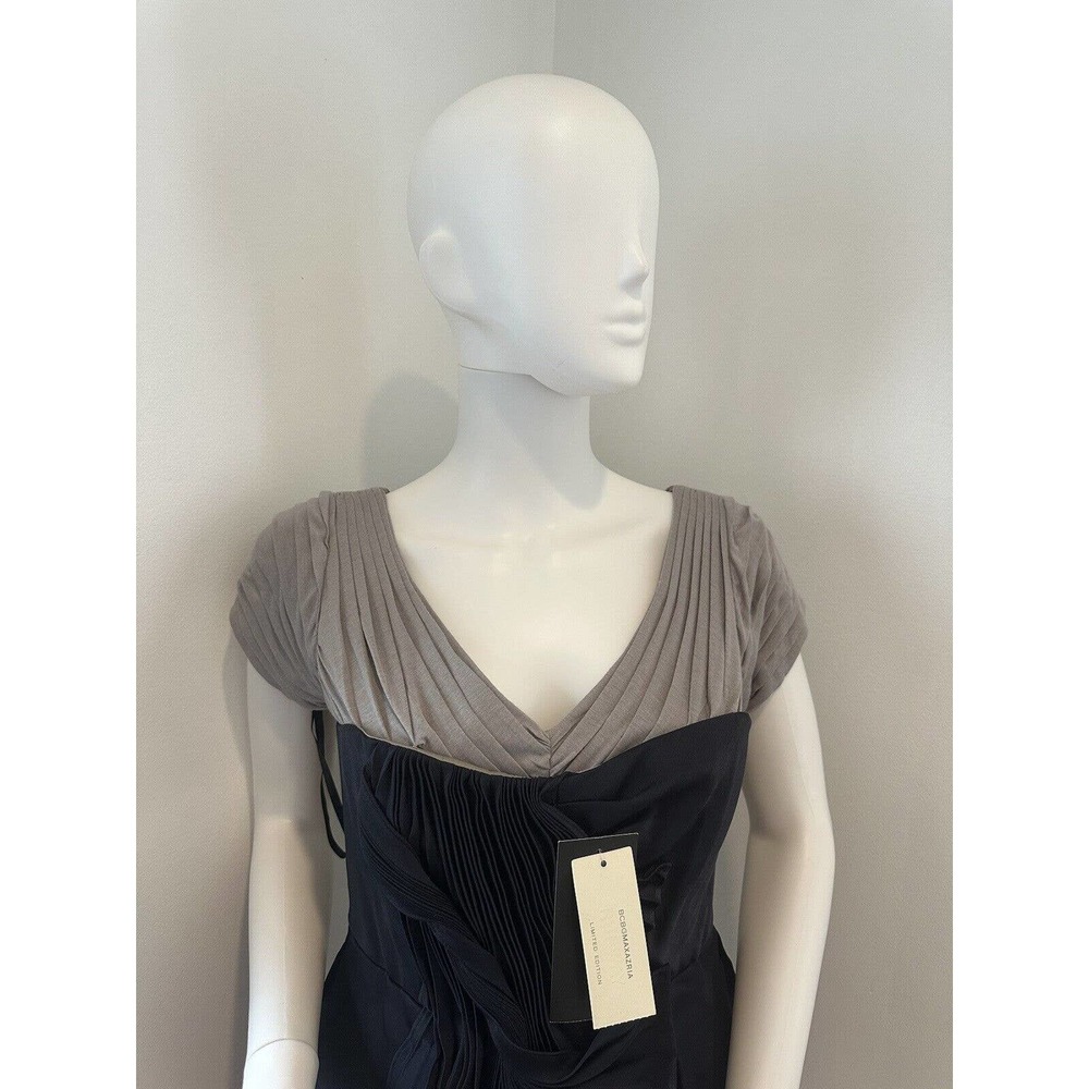 BCBG Womens Runway Dress Blue Gray Dress Size 6 NWT $418 - Picture 9 of 15